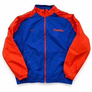 Nike Team Florida Gators Windbreaker Jacket Blue Orange Size L Retro